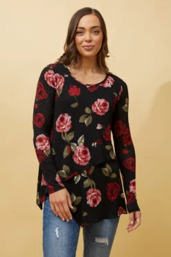 BOBBI FLORAL DOUBLE LAYERED TOP 18 BOBBI FLORAL DOUBLE LAYERED TOP -Femme Connection Sales 60d3bbda0f8ac17d9ba4751464850b27