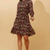 GIANNA HIGH NECK FLORAL SHORT DRESS -Femme Connection Sales 6172c798196881f09457b9ec254f6451