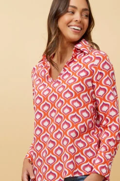 ASHANTI ABSTRACT PRINT TOP -Femme Connection Sales 61c24e945f1780c43be198284aec1636