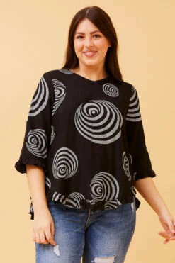 LILIBET FRILL SLEEVE TOP -Femme Connection Sales 6276f503ff2e96076d8698624be51e1f