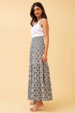 BETTINA ABSTRACT PRINT MAXI SKIRT -Femme Connection Sales 62bff2ad9629547e26f5820db320f57d