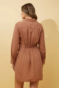 INESHA BOW FRONT SHIRT DRESS -Femme Connection Sales 62c0414f5240135dea01d4ee327581b1