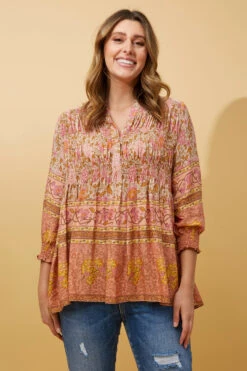 KARISSA BOHO PRINT TOP -Femme Connection Sales 63212461099c566872994d164ec325b4