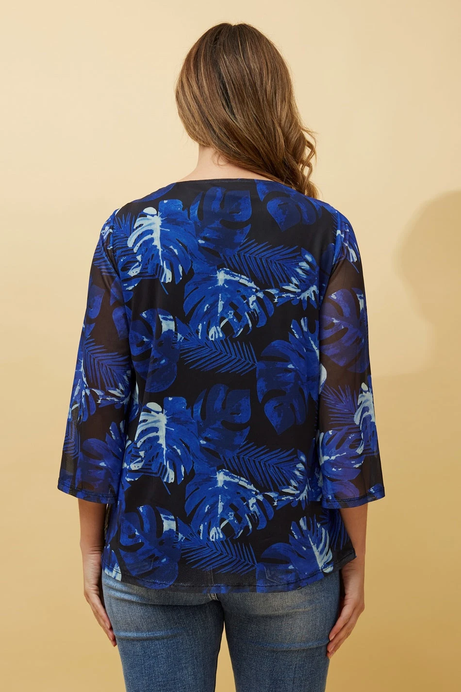 DILLIANA LEAF PRINT DOUBLE LAYERED TOP 8 DILLIANA LEAF PRINT DOUBLE LAYERED TOP - Image 6