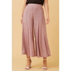 SCOUT GOLD FOIL PRINT PANTS -Femme Connection Sales 641ee25f5bbe2118b7464af2e436a52a