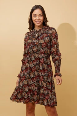 GIANNA HIGH NECK FLORAL SHORT DRESS -Femme Connection Sales 64701315b8f75f1b7d1b37c0e1f3f422