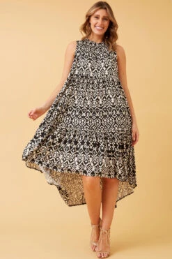 DREW TIERED TRAPEZE DRESS 24 DREW TIERED TRAPEZE DRESS -Femme Connection Sales 64737273438d66b229392bf548584d53