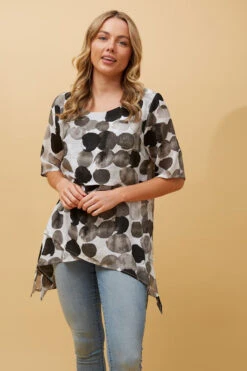 DOUBLE LAYER ASYMMETRICAL HEM TOP -Femme Connection Sales 647990a0c3cd2422cbafb1fd9827f723