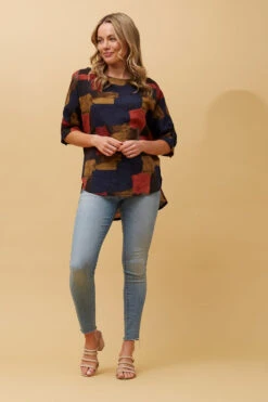 TARA ABSTRACT PRINT HI LOW HEM TOP 22 TARA ABSTRACT PRINT HI LOW HEM TOP -Femme Connection Sales 64e5e6d7c5b90d40ee4aeaba086df3a7