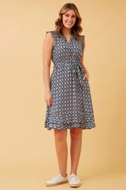 RAVINA ABSTRACT BOHO TEA DRESS -Femme Connection Sales 65656711fecc2f33e2e065427a1aab6a