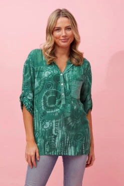 ROSETTA SEQUIN TIE DYE DETAIL TOP -Femme Connection Sales 6579050e6ce4590df679a9a7e313e41a