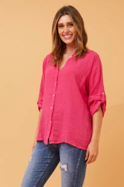 VELMIA LINEN SHIRT -Femme Connection Sales 659b276254b6ab49c429972553813f96