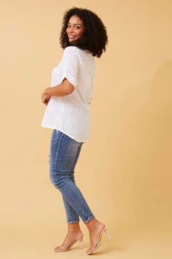 KAI FLORAL EMBROIDERY DETAIL TOP -Femme Connection Sales 659c86a1287a9f4b0825e035782eb06b