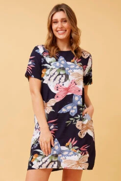 PIPPA BUTTERFLY PRINT DRESS -Femme Connection Sales 6610c39fdd075f6fc51098a58c0c5994 8e3f6439 94dd 4023 8aba b2d5bbef39db