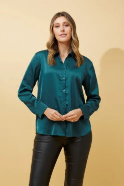 ALITA SATIN SHIRT -Femme Connection Sales 6685e43c07161904b46e2e2b44f4be61