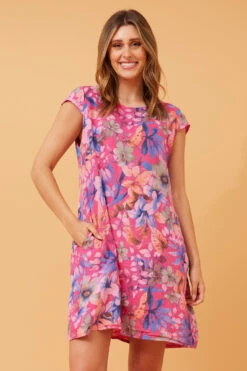 SISLEY FLORAL LINEN SHIFT DRESS 23 SISLEY FLORAL LINEN SHIFT DRESS -Femme Connection Sales 690b590acdcd00e8a6ad475b12cc3a48