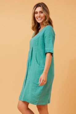PISA SOLID LINEN DRESS -Femme Connection Sales 696cff964db64925c255d1d391a6eef0