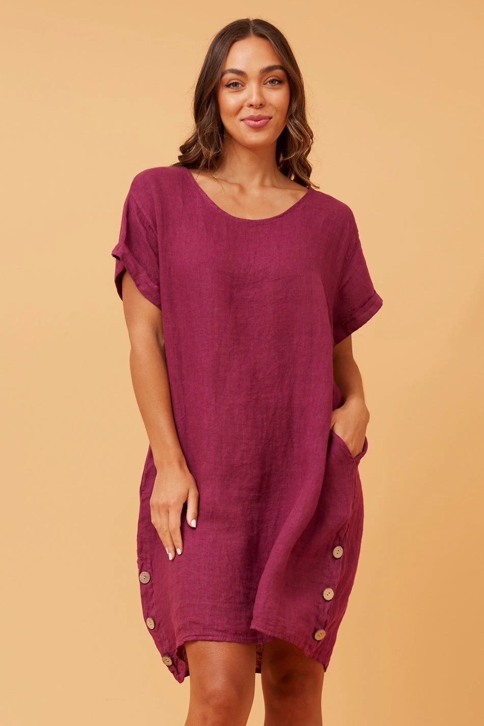 DONATELLA LINEN SHORT DRESS 5 DONATELLA LINEN SHORT DRESS - Image 3