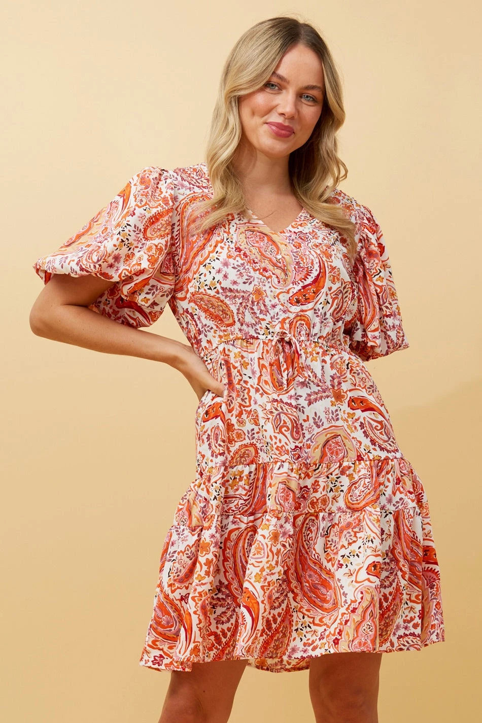 TAMIA PAISLEY BOHO SHORT DRESS 5 TAMIA PAISLEY BOHO SHORT DRESS - Image 3