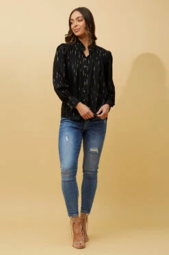 GEMINI FOIL PRINT SHIRT -Femme Connection Sales 6a4c85baa9ba55e50615e74dffc5216e