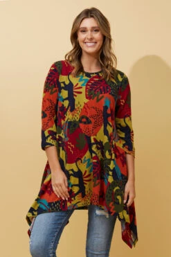 HOSHI JUNGLE PRINT TUNIC TOP -Femme Connection Sales 6a9aeefb59c4210bb529a6b39cade75b