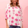 FLORA OVERSIZED POLKA DOT TOP