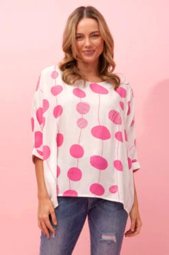 FLORA OVERSIZED POLKA DOT TOP