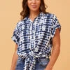 CASEY FRONT KNOT SHIRT -Femme Connection Sales 6b1a1200a9bc245b72355c7f792c3120