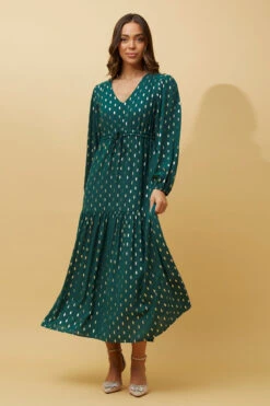 CRYSTELLE TEARDROP FOIL PRINT MAXI DRESS -Femme Connection Sales 6b1f96cf93723fc0a52a2f5b6d63ceec