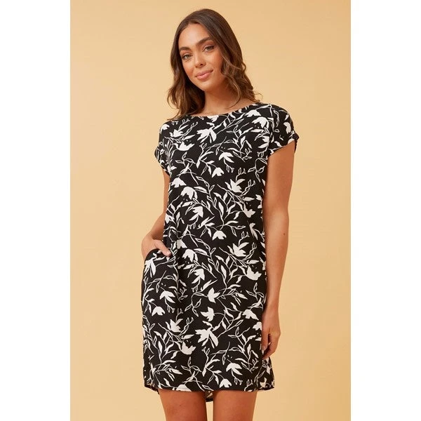 PAULA LEAF PRINT SHIFT DRESS 9 PAULA LEAF PRINT SHIFT DRESS - Image 7