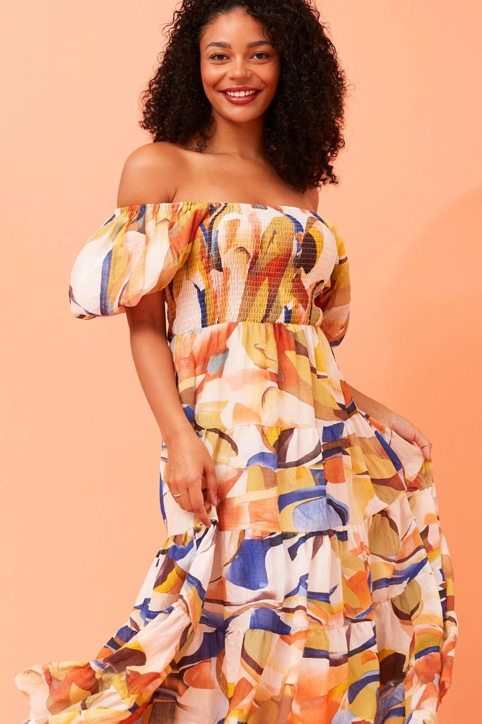 ANNETTE MULTI COLOUR MIDI DRESS 7 ANNETTE MULTI COLOUR MIDI DRESS - Image 5