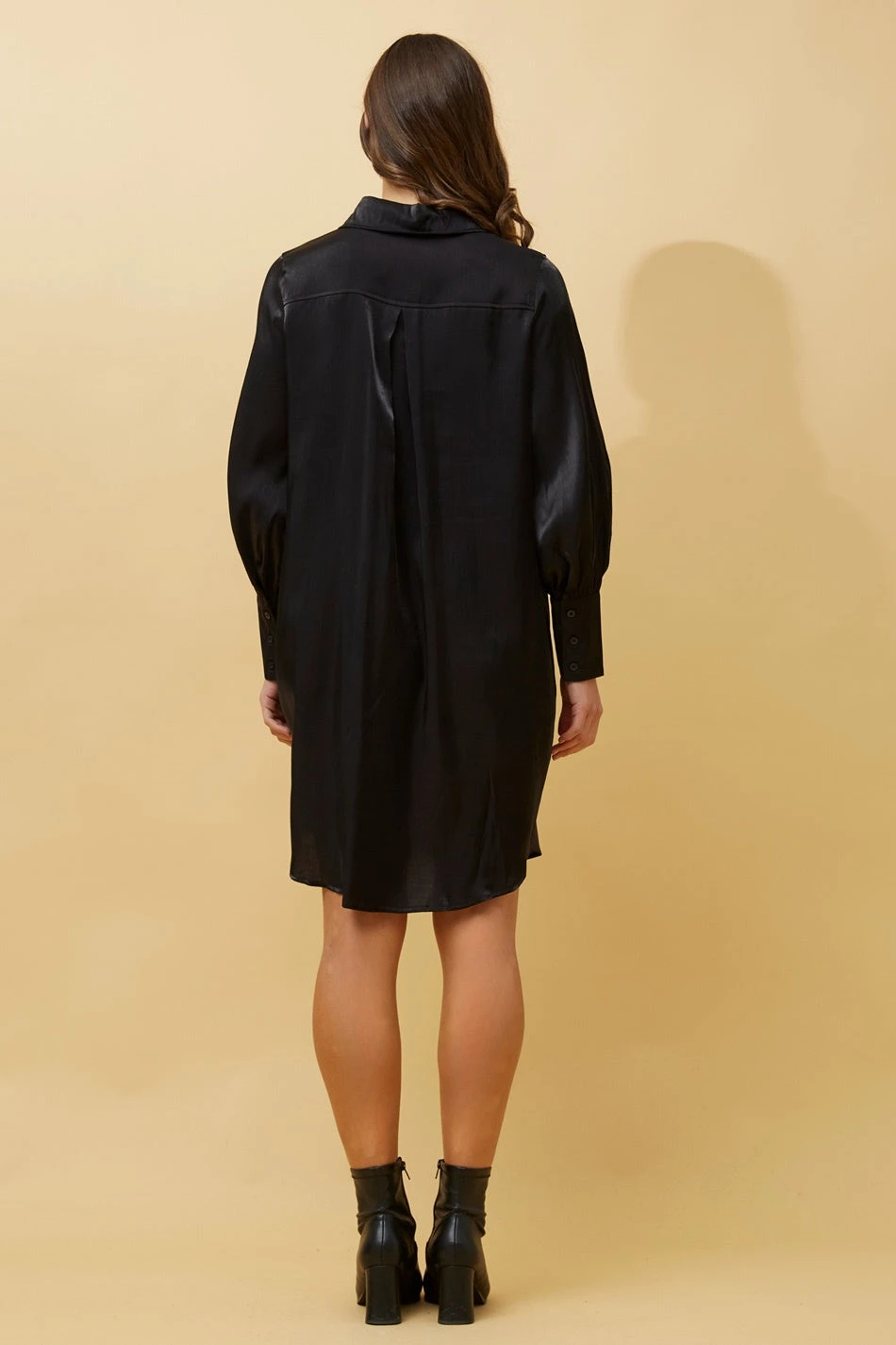 GERTIE SATIN SHIRT MIDI DRESS 9 GERTIE SATIN SHIRT MIDI DRESS - Image 7