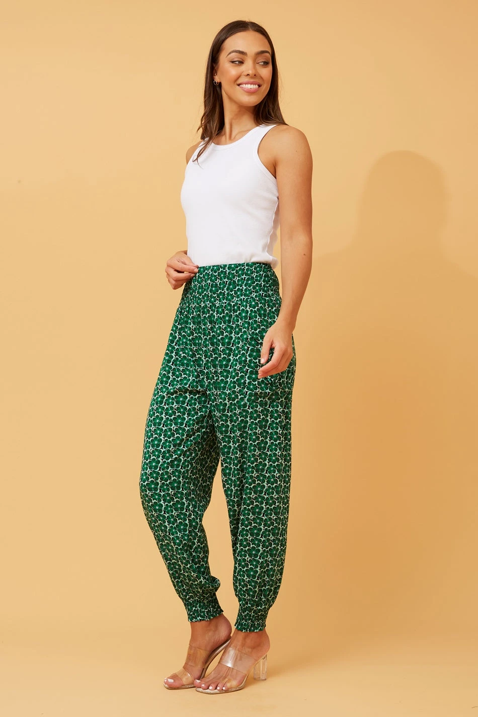 FLORAL PRINT BOHO HAREM PANTS 7 FLORAL PRINT BOHO HAREM PANTS - Image 5