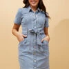 LIBERTY DENIM SHORT DRESS