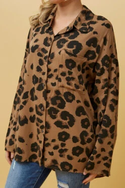 HAVANA ANIMAL PRINT SHIRT -Femme Connection Sales 6c1713554121702cd0c67561762dcc34