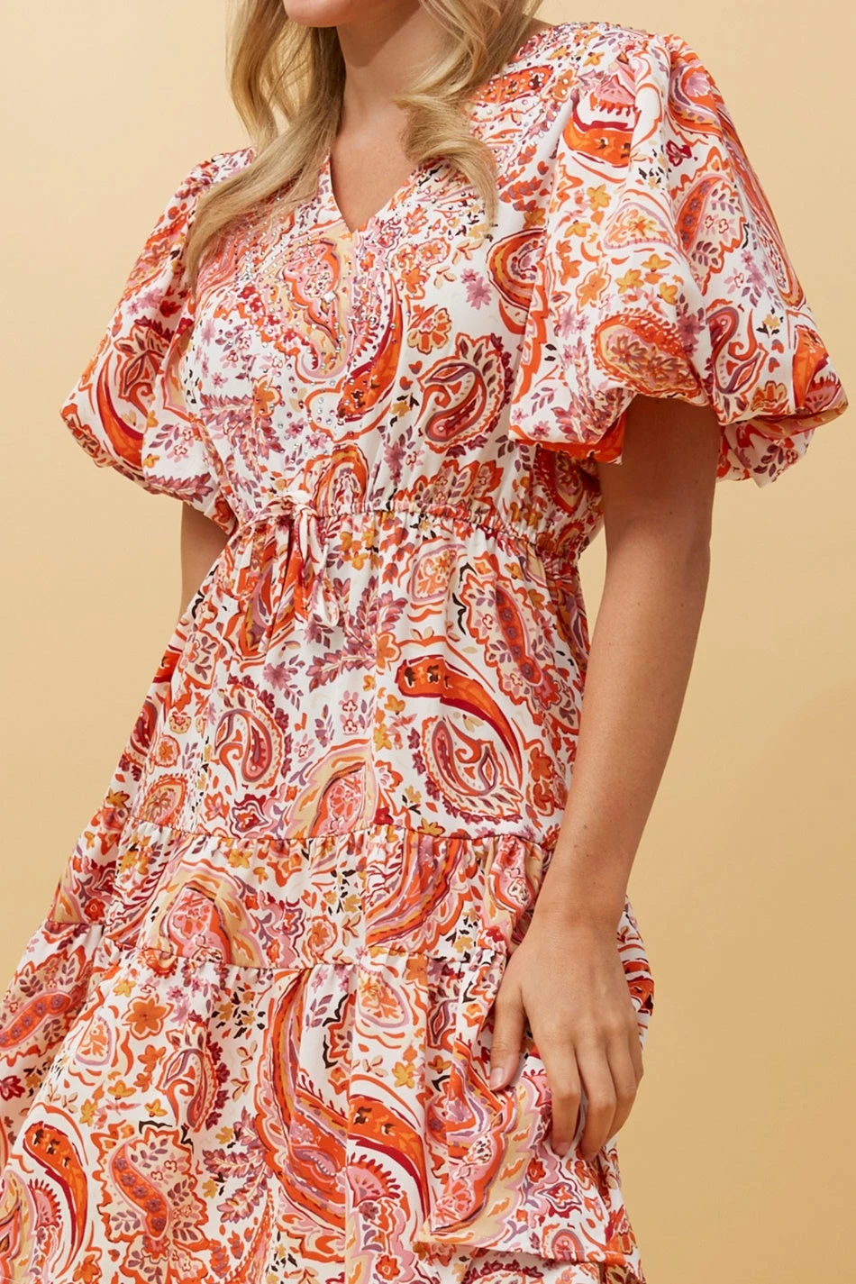 TAMIA PAISLEY BOHO SHORT DRESS 7 TAMIA PAISLEY BOHO SHORT DRESS - Image 5