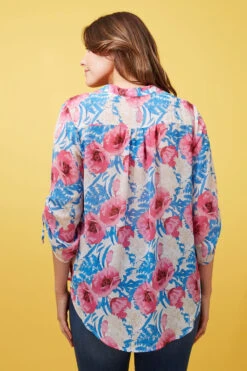 FLORAL PLEATED BLOUSE -Femme Connection Sales 6c61b7e51ba4896bb1665fbee8c06fdd