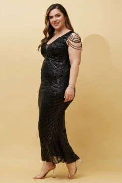 SHEBA SEQUINED MAXI DRESS -Femme Connection Sales 6dc157d8c6cd4eb76f9d6f9e8c454bee