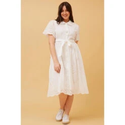 ABIGAIL BRODERIE ANGLAISE SHIRT DRESS -Femme Connection Sales 6e13daf16d4d03a7aa2a3cb386d38b33
