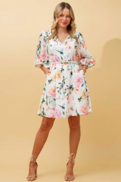 MADDIE FLORAL SHORT DRESS -Femme Connection Sales 6e3a6377806e59487d77fed6c4241005