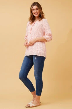 ANDREA FLORAL PEASANT TOP -Femme Connection Sales 6e553ec0d5fa8af237a6bb6aa1681e86