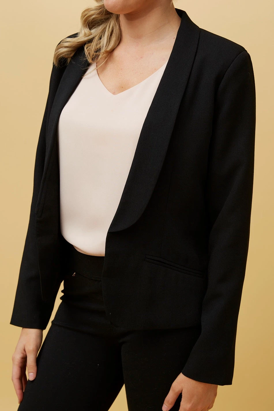 AUDRINA OPEN FRONT LONG SLEEVE JACKET 9 AUDRINA OPEN FRONT LONG SLEEVE JACKET - Image 7