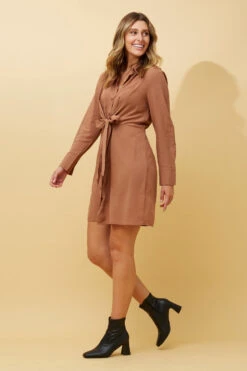 INESHA BOW FRONT SHIRT DRESS -Femme Connection Sales 6f8f43d7d6a7c3992f586173debfe1f9