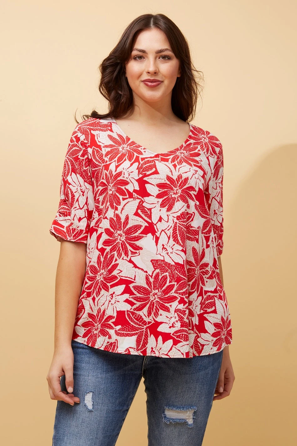 KENDRA BUTTON DETAIL FLORAL TOP 9 KENDRA BUTTON DETAIL FLORAL TOP - Image 7