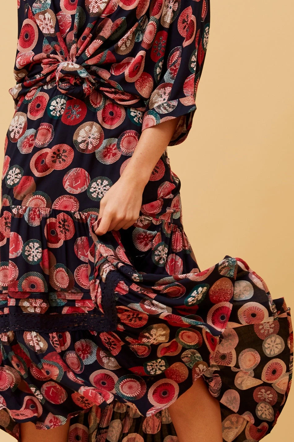 QUINN BOHO TIERED MIDI SKIRT 10 QUINN BOHO TIERED MIDI SKIRT - Image 8