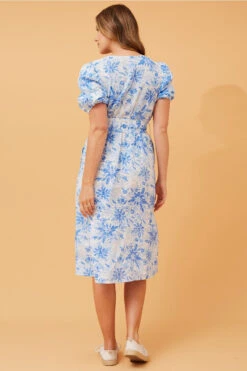 GALEN FLORAL BELTED MIDI DRESS -Femme Connection Sales 70efb8a45716f27d298ef305c0a875aa