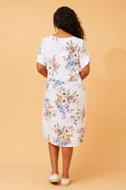ANTONELLA FLORAL LINEN MIDI DRESS -Femme Connection Sales 71245291939a73d62f9f62684e1bc838