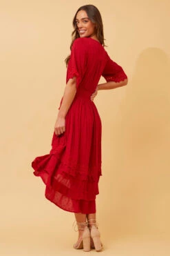 BRIANNA LACE TRIM MIDI DRESS -Femme Connection Sales 71d6e5df0e1806f7c8beec807b4a9bdb