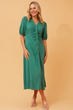 EMIKO BUTTON FRONT LINEN DRESS -Femme Connection Sales 71e079aa4d12ac0f729d1f82815db6bf