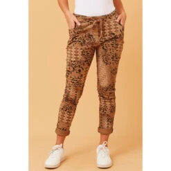 JANJA ANIMAL PRINT JOGGER PANTS -Femme Connection Sales 72916521ea0dc9fee256c9392411bea5